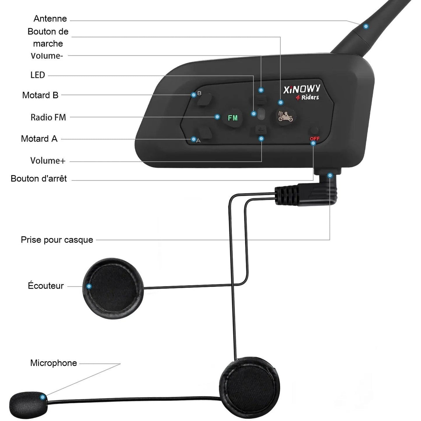 Intercom Moto V4 PRO