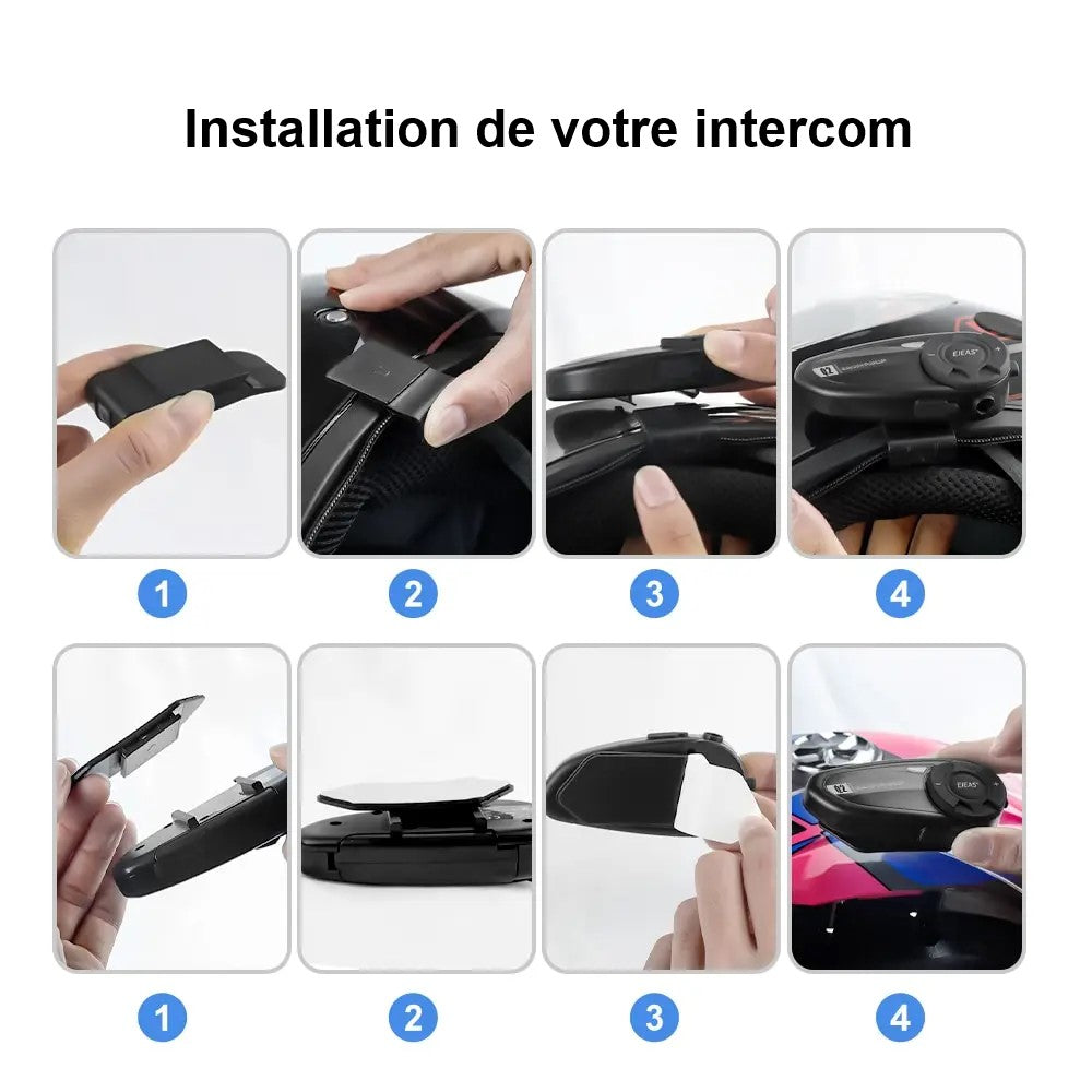 Intercom Moto Bluetooth avec Commande Guidon