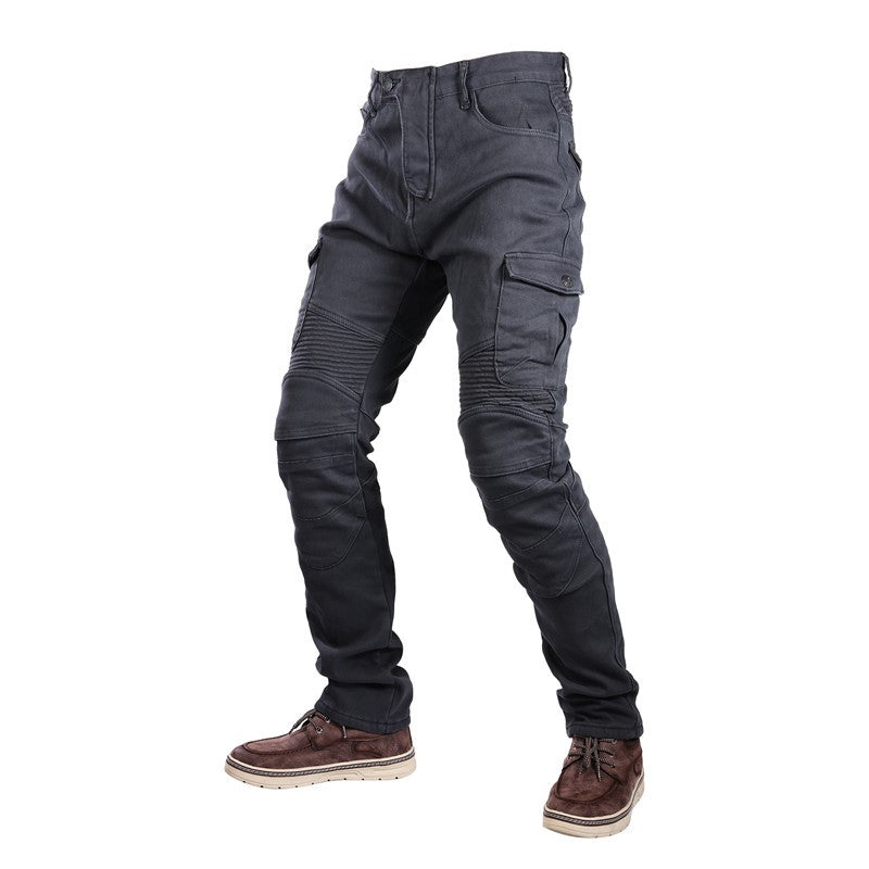 Jean de Moto Gris avec Doublure Polaire