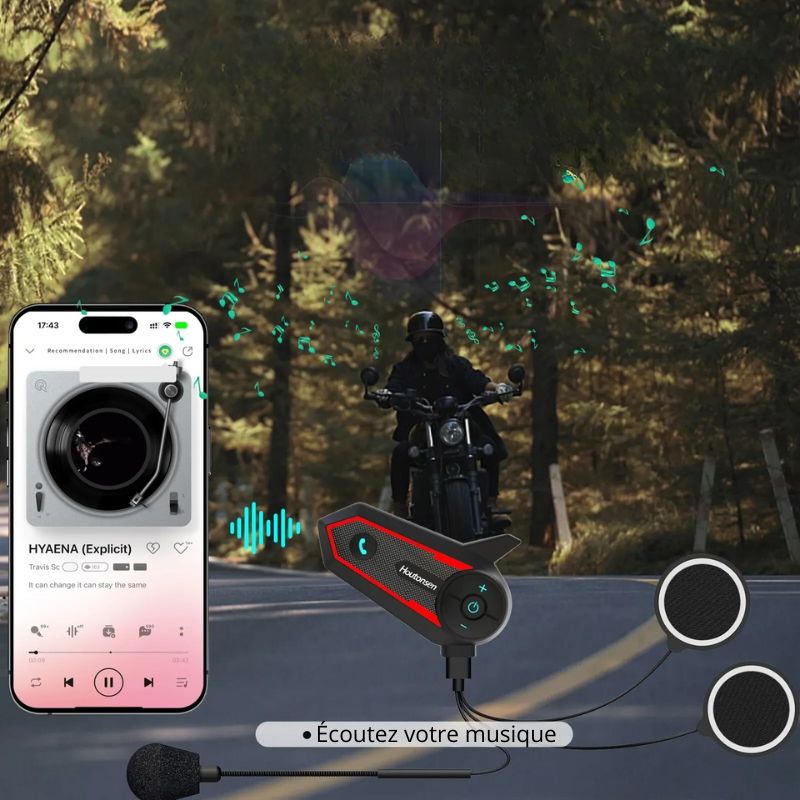Meilleur Intercom Bluethooth Casque Moto Solo et Duo