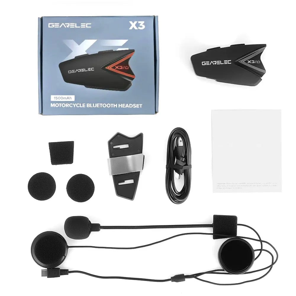 Intercom Solo Moto Étanche pour Motard GEARELEC X3