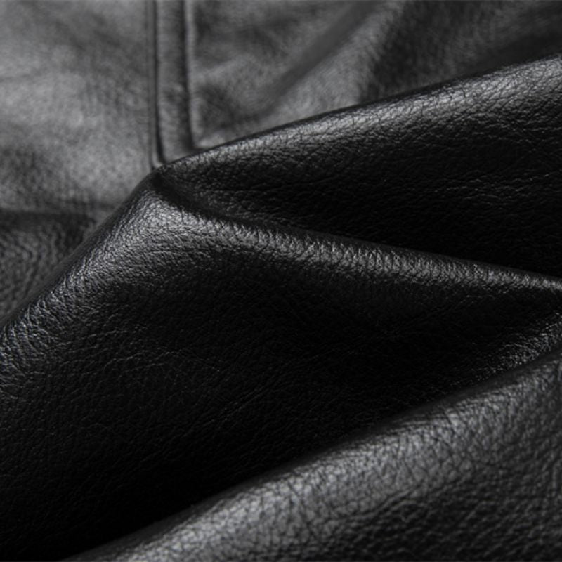 Pantalon de Moto en Cuir Noir pour Biker