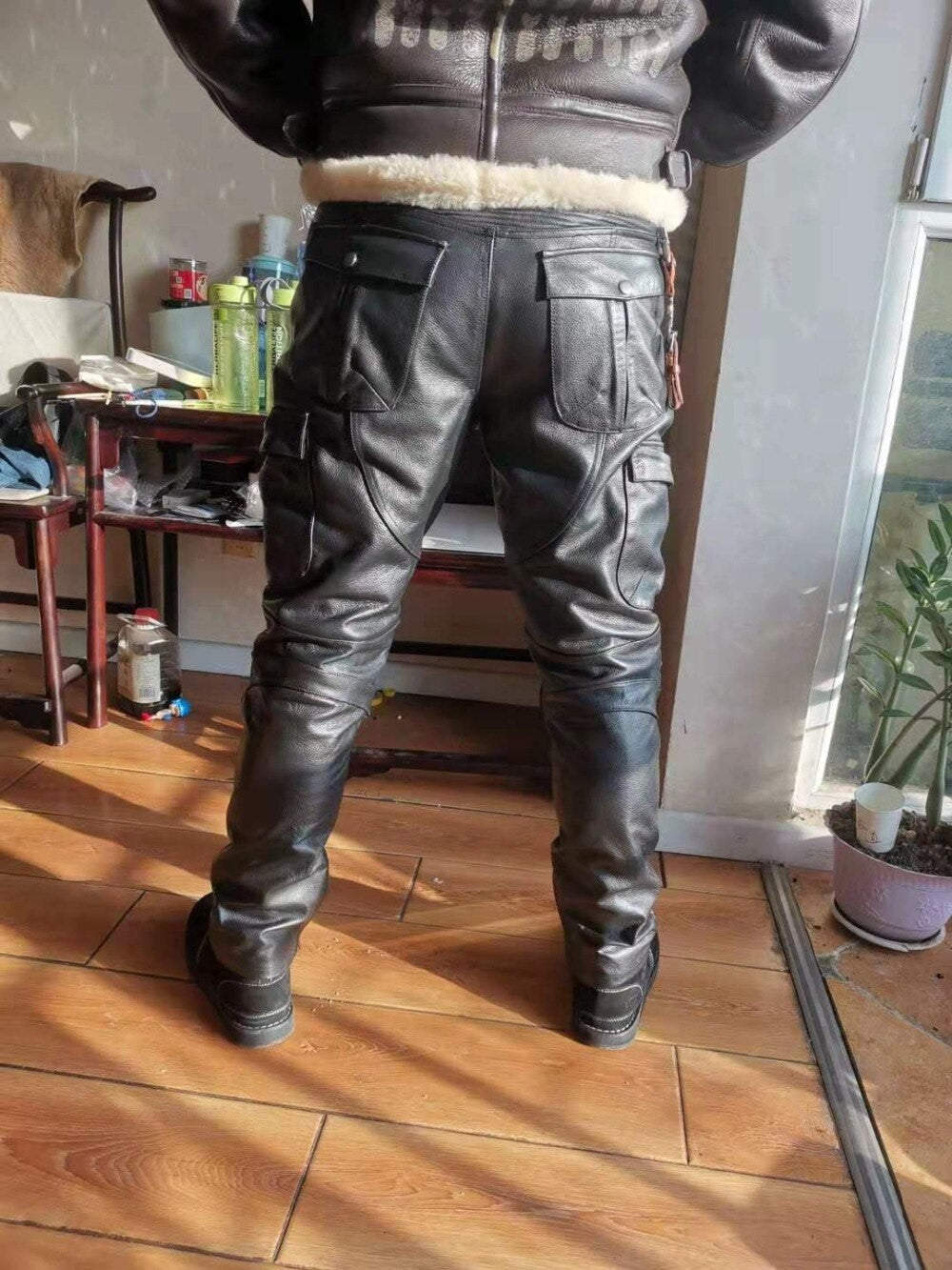 Pantalon de Moto en Cuir pour Motard