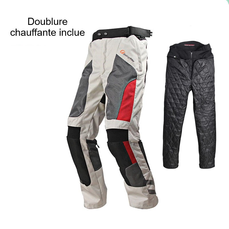 Pantalon de Moto Blanc Été / Hiver
