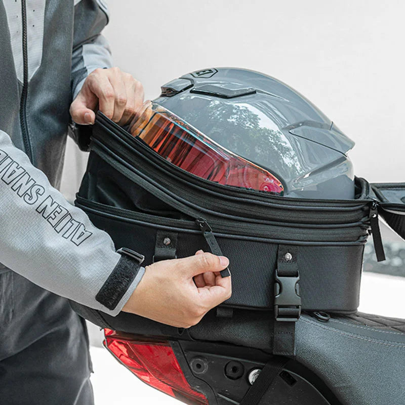 Sacoche de Selle de Moto en Fibre de Carbone Grande Capacité