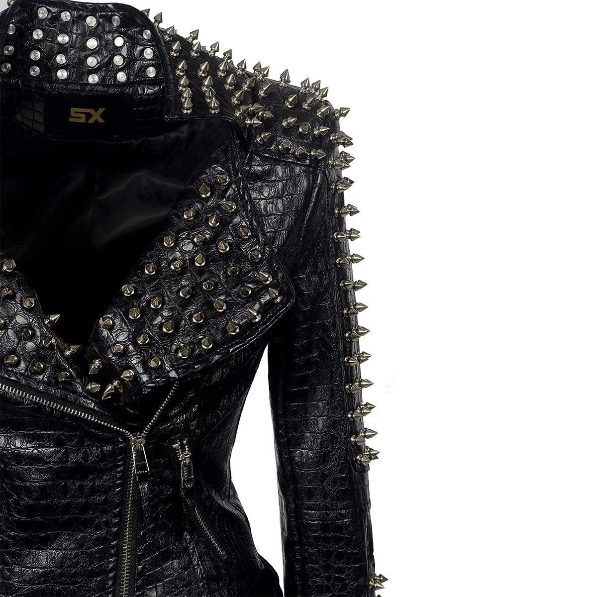Veste Biker Femme - Perfecto Clouté