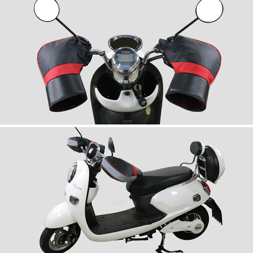 Manchon Moto pour Hiver en Cuir PU
