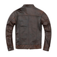 Blouson en cuir marron pour homme