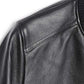 Blouson en Cuir Noir pour Homme