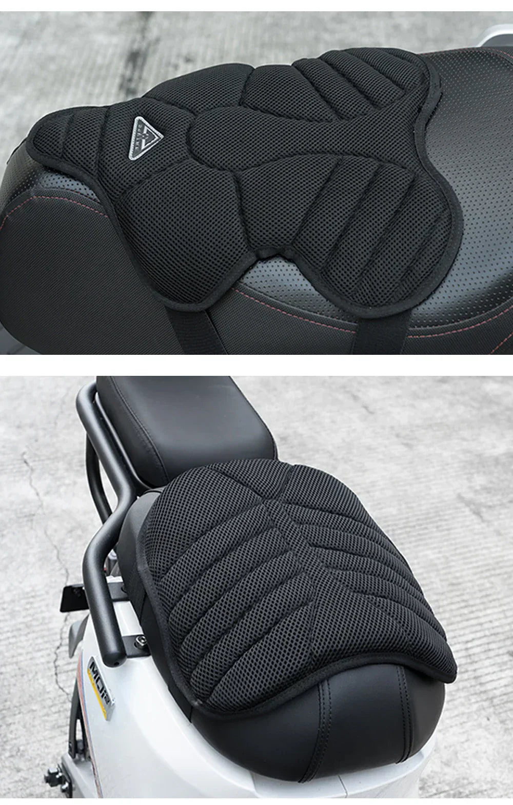 Coussin de Selle Moto Confort Fixation Rapide