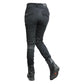Jean de Moto Noir pour Femme
