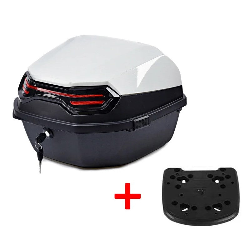 Top Case Moto Bleu Blanc 30L