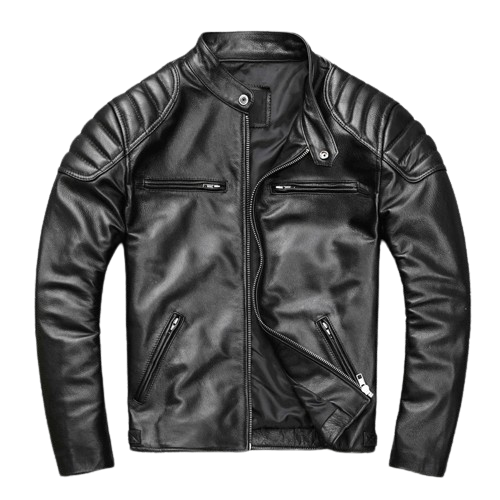 Veste Biker en Cuir de Mouton Type Perfecto