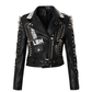 Veste Biker Femme Cloutée