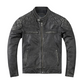 Veste en Cuir Grise pour Homme Biker