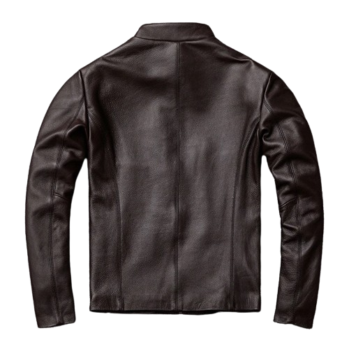 Veste en Cuir Homme Marron Vintage
