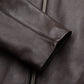 Veste en Cuir Homme Marron Vintage