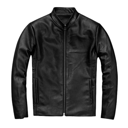 Veste en Cuir Homme Marron Vintage
