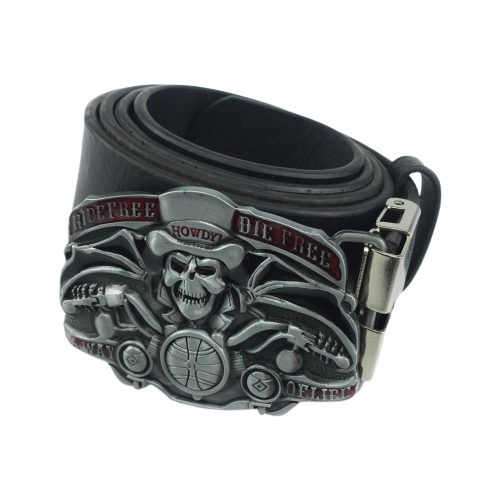 Ceinture Biker "Ride Free, Die Free"