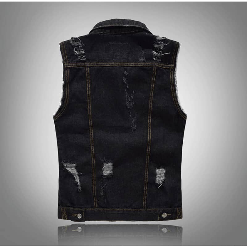 Gilet Jean Biker Troué