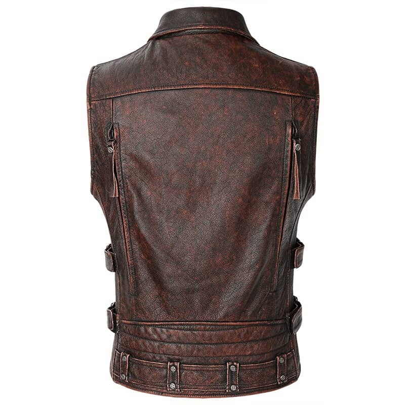 Gilet Cuir Biker - Ride Free