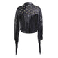 Veste Biker Cuir Femme