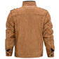 Blouson Biker Marron pour Homme