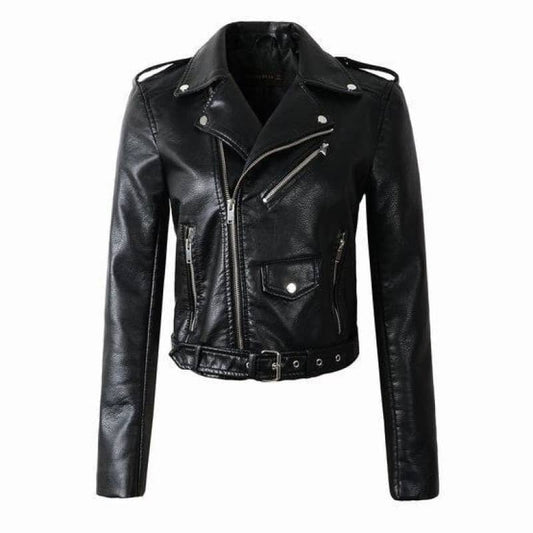 Veste Biker Noir Femme - Lisa