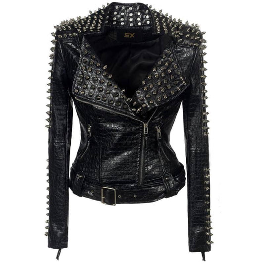 Veste Biker Femme - Perfecto Clouté