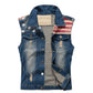 Gilet Jean Biker - Drapeau Américain