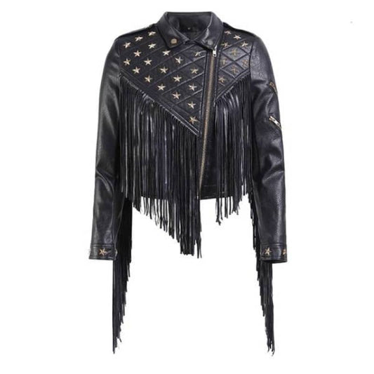 Veste Biker Cuir Femme